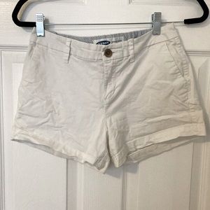 White Jean shorts